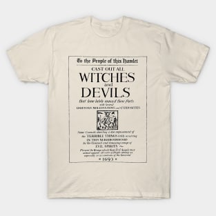 CAST OUT ALL WITCHES AND DEVILS (Blackletter) T-Shirt